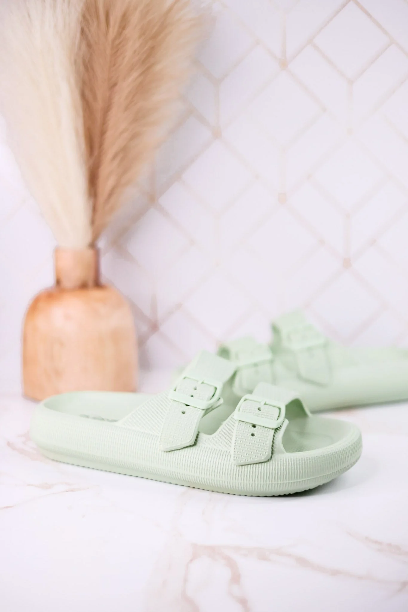 Light Green Cushioned Waterproof Sandals FINAL SALE