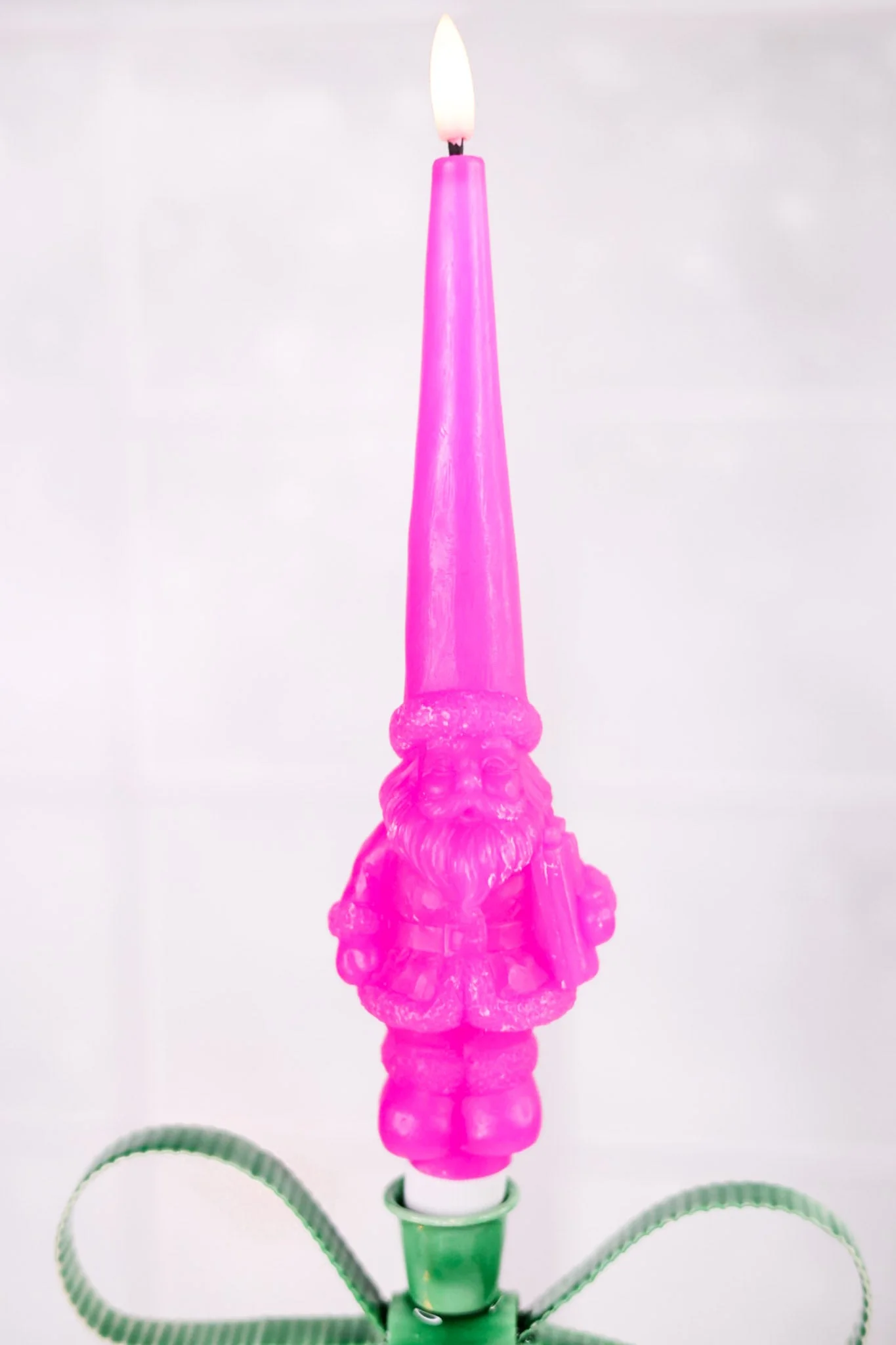 Light Up Santa Tapered Flameless Candle (6 Colors) FINAL SALE - Image 3