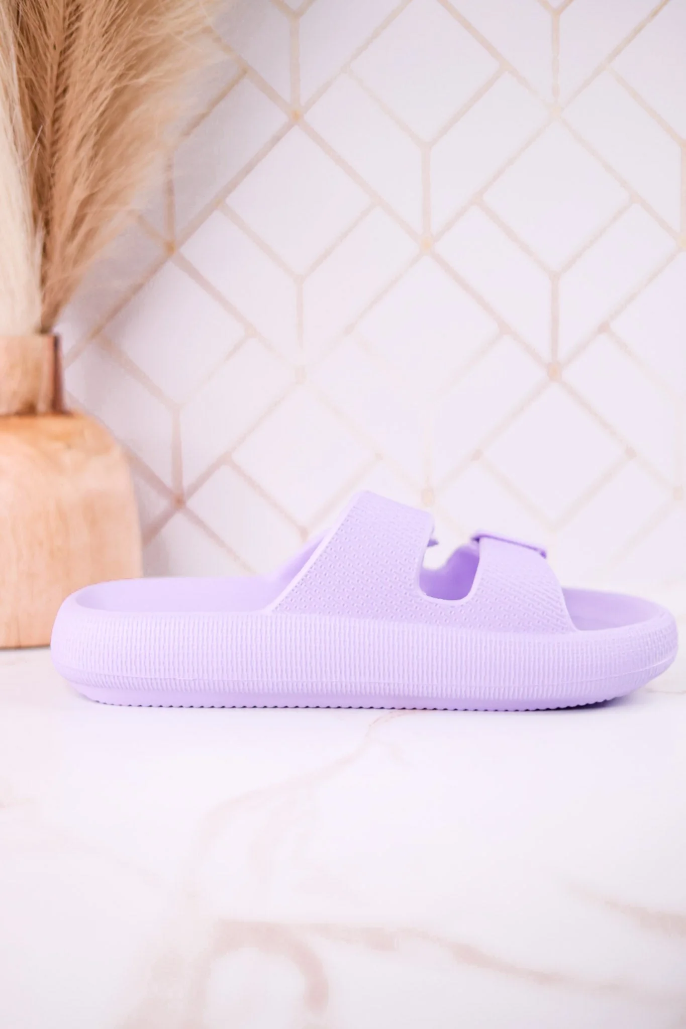 Lilac Cushioned Waterproof Slides FINAL SALE - Image 5
