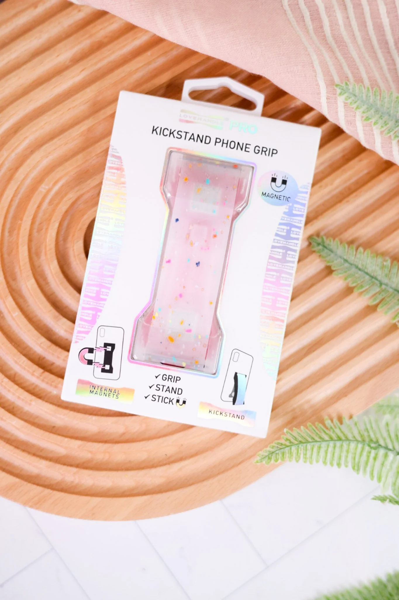 Lovehandle Pro Kickstand Phone Grip in Confetti - Image 3
