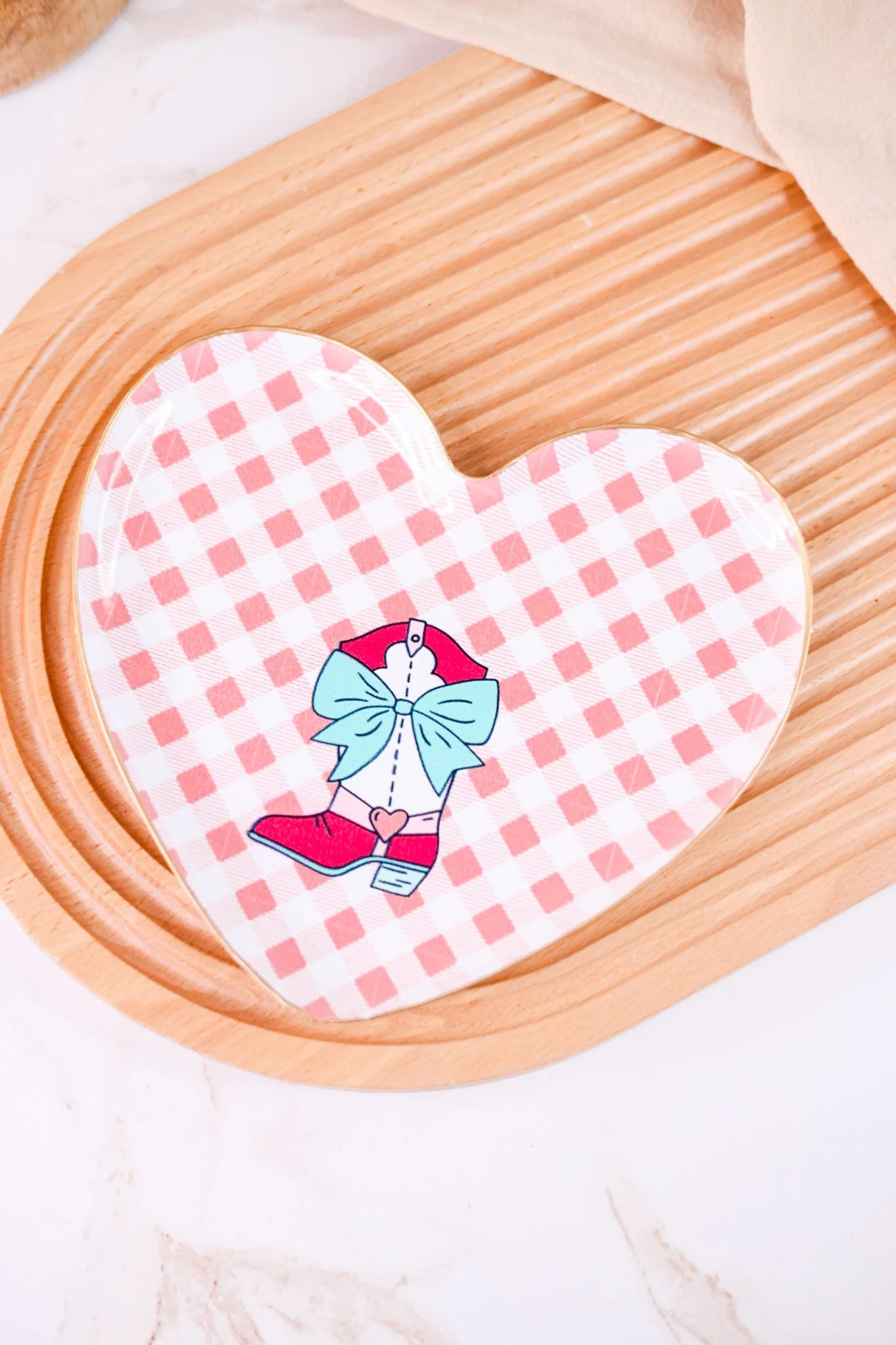 Metal Heart Shaped Trinket Trays (2 Styles) - Image 2