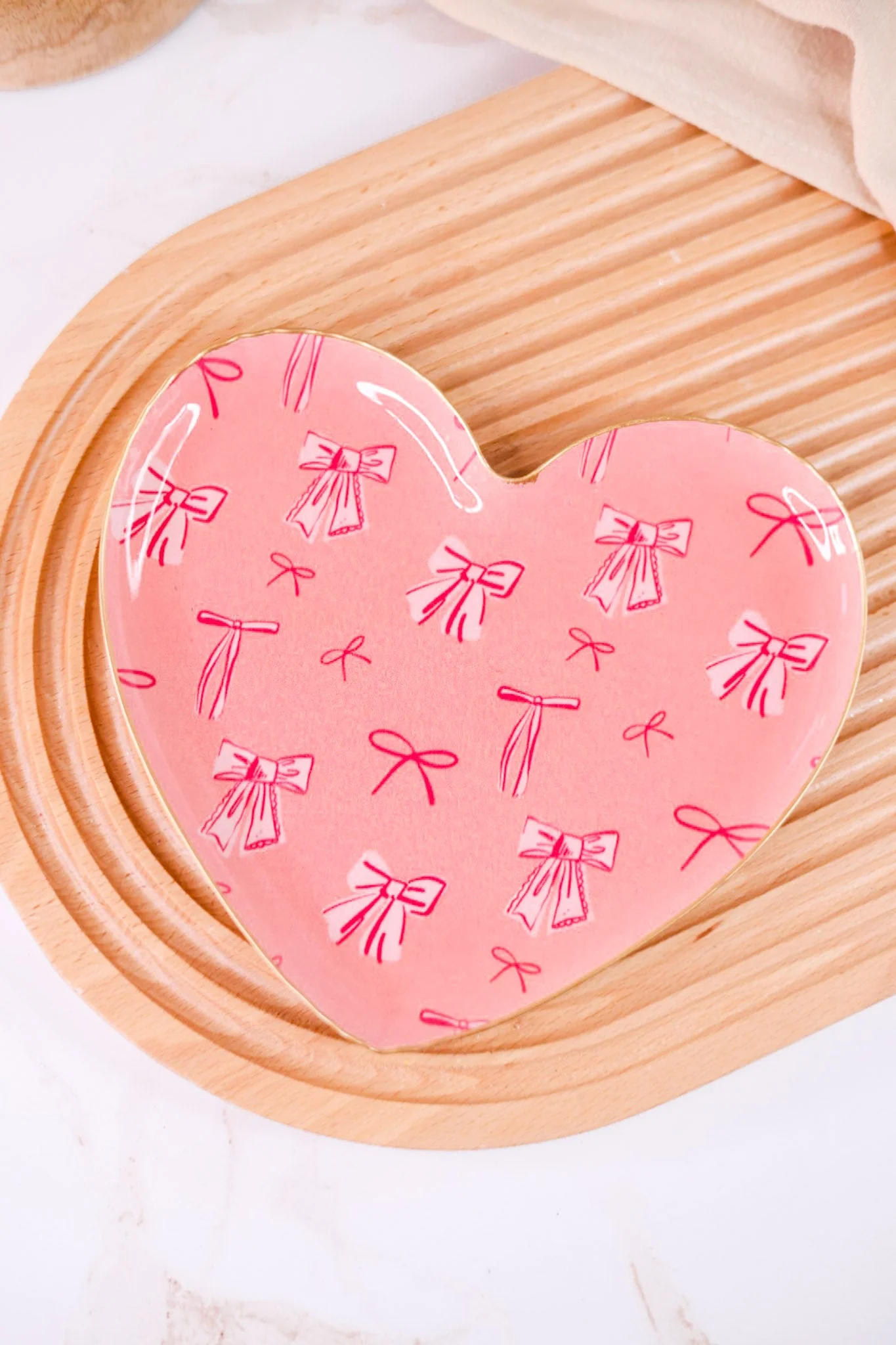 Metal Heart Shaped Trinket Trays (2 Styles) - Image 3