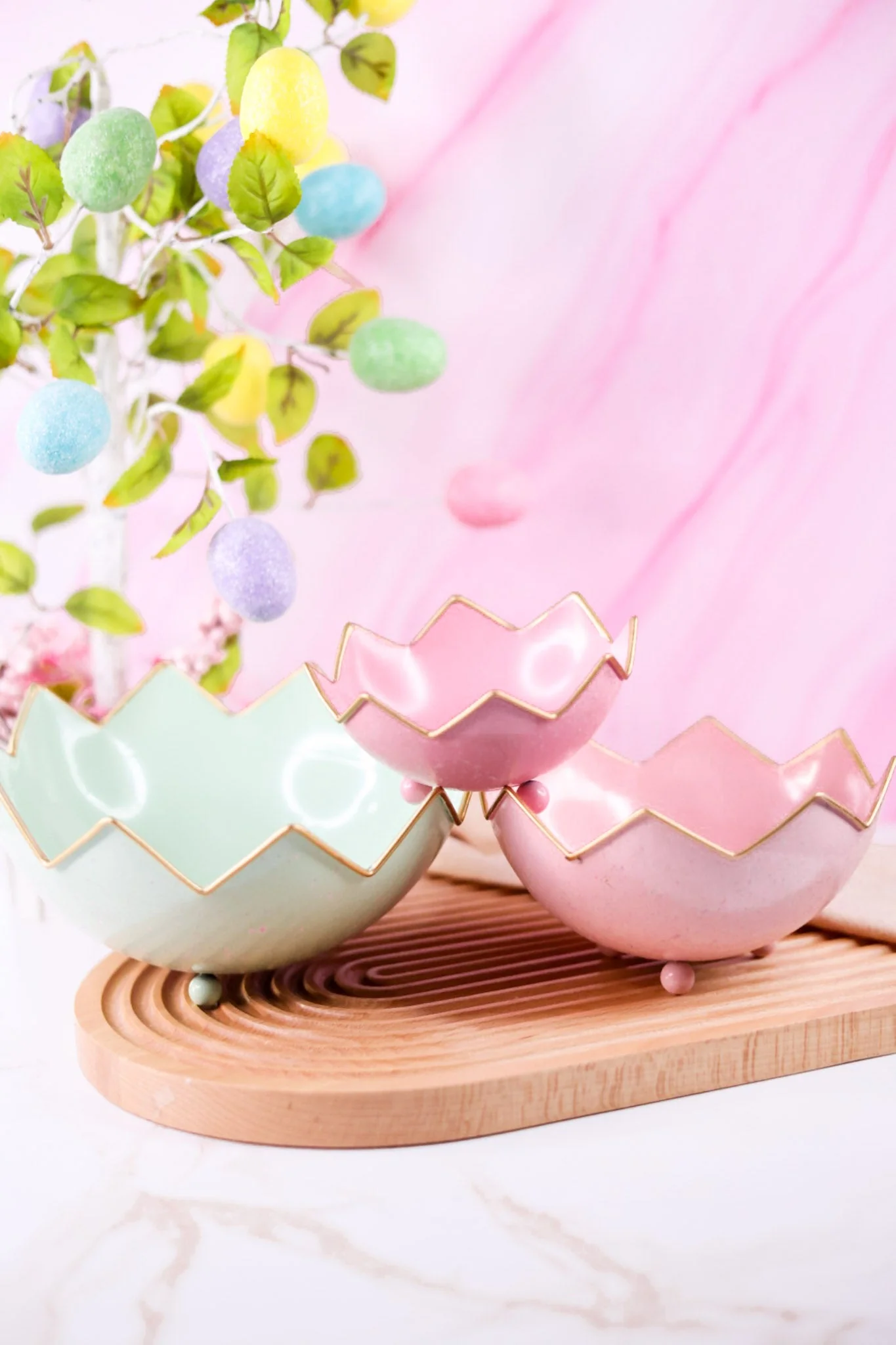 Metal Scalloped Easter Egg Bowls (3 Sizes) FINAL SALE