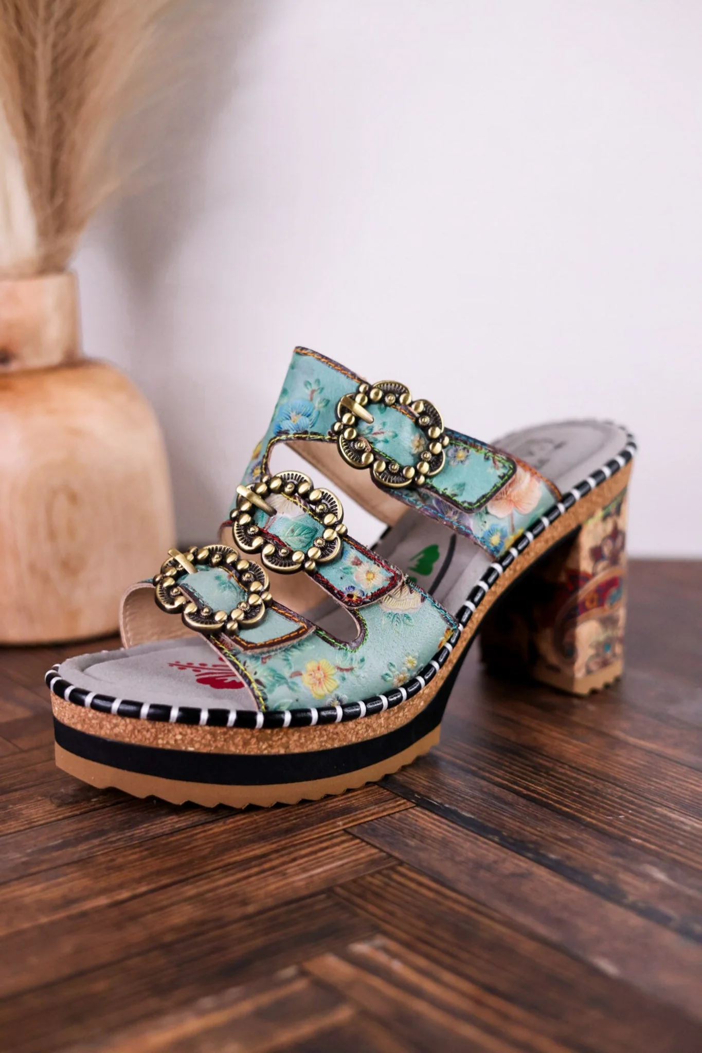 Mile Marker Turquoise Platform Heels - Image 11