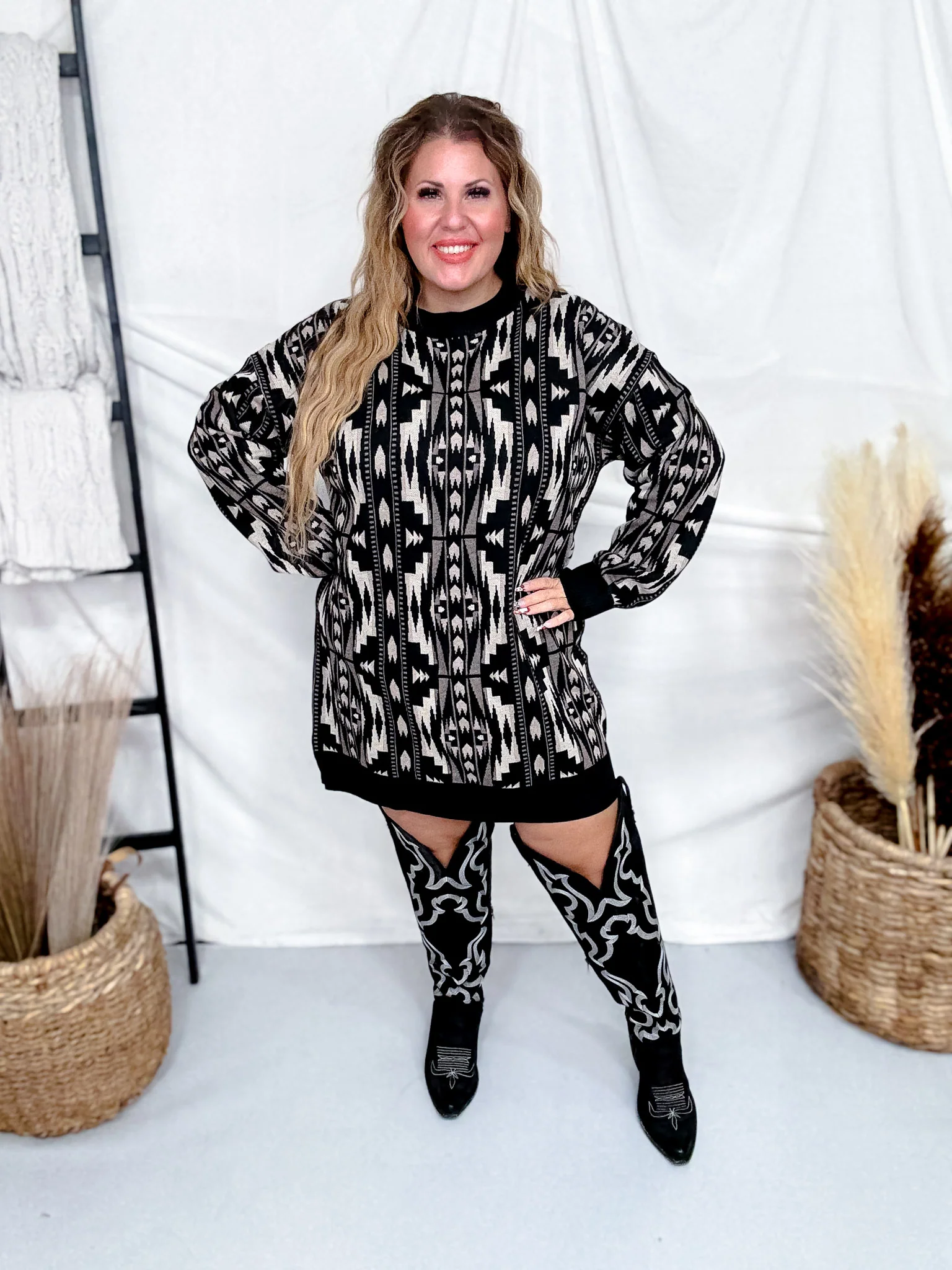 Montana Aztec Sweater Dress FINAL SALE - Image 2