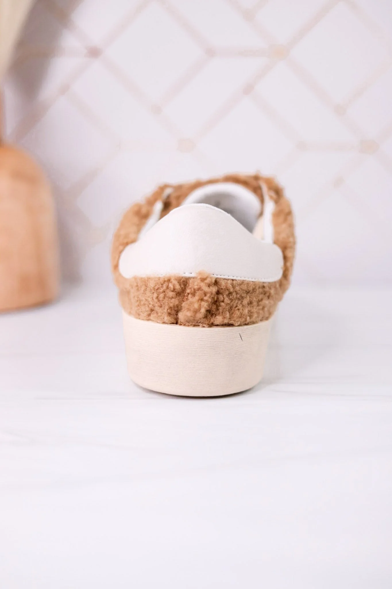No Chaser Camel Shearling Sneakers FINAL SALE - Image 5