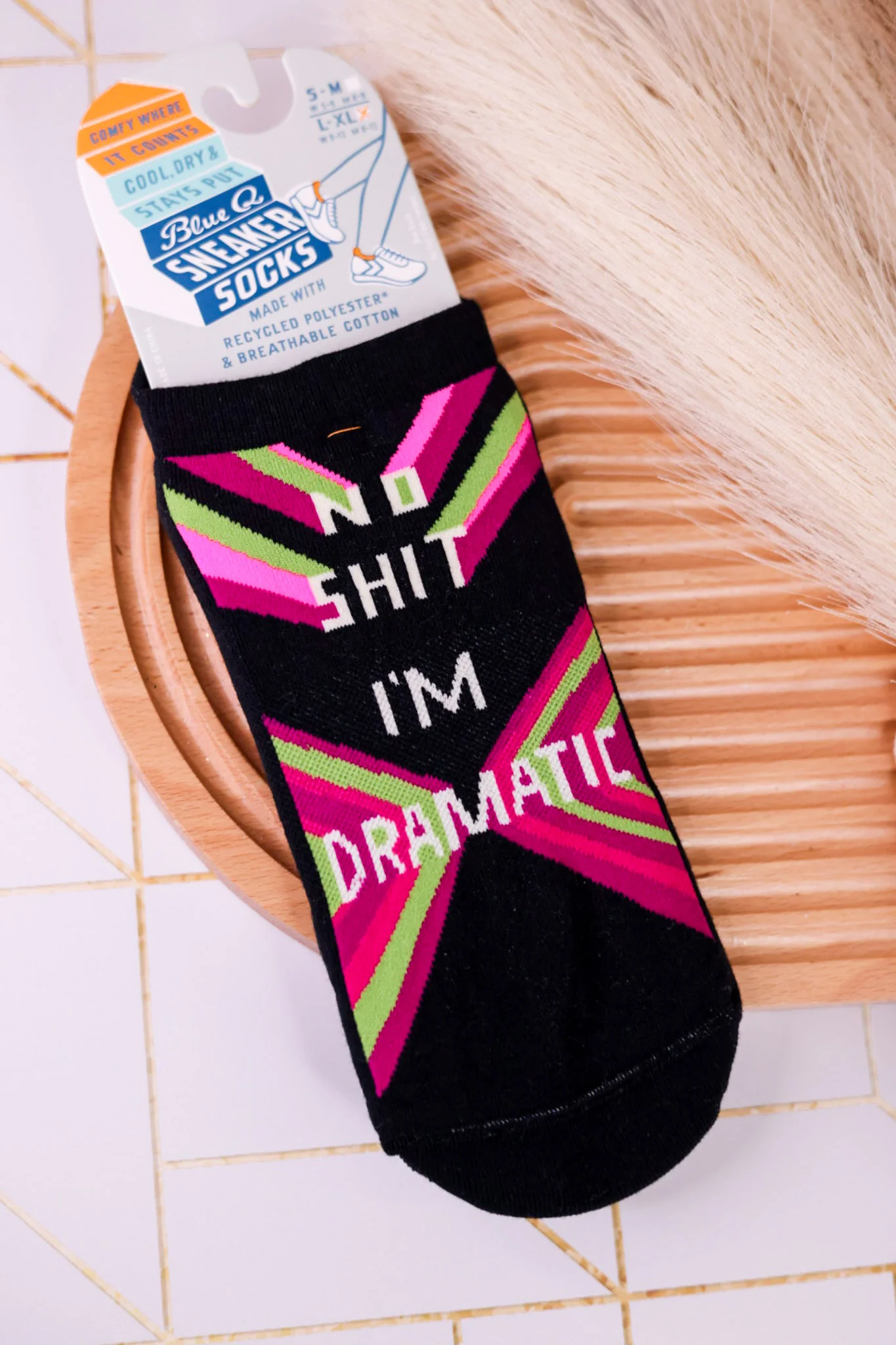 "No Shit I'm Dramatic" Sneaker Socks - Image 2