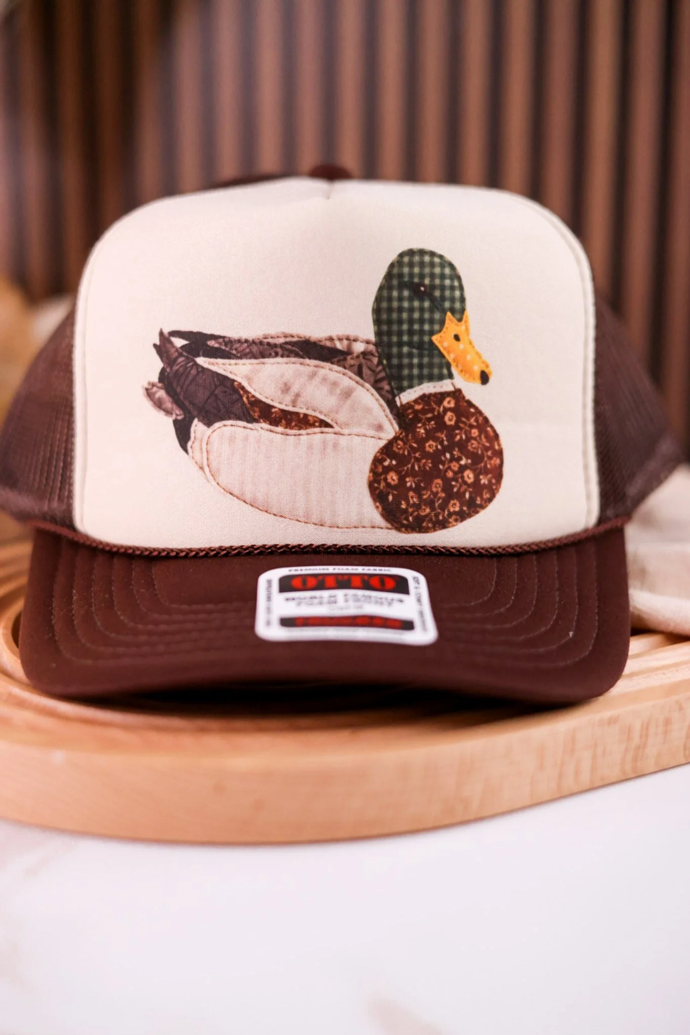 Patchwork Mallard Duck Trucker Hat - Image 3
