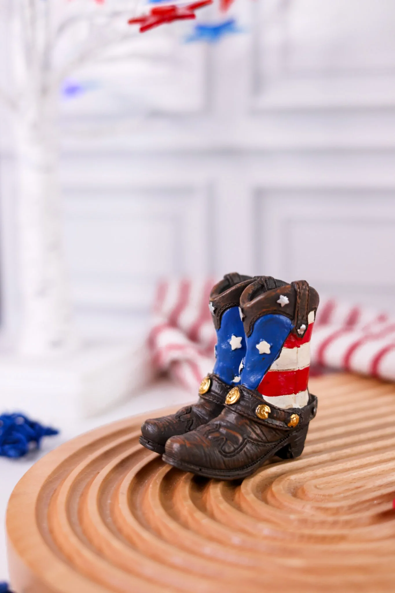 Patriotic Cowboy Boot Resin Figurines (3 Styles) FINAL SALE - Image 2