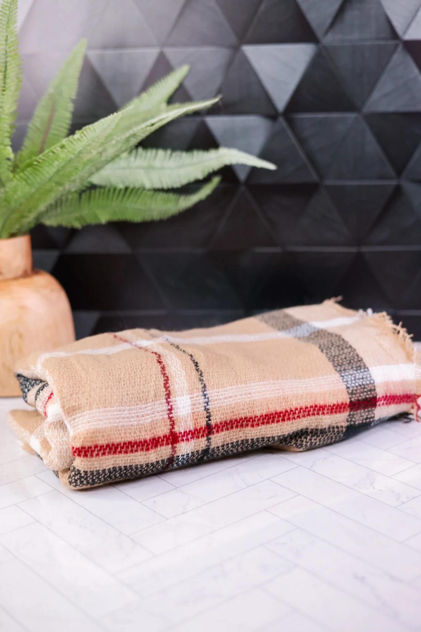 Plaid Blanket Scarf (Two Colors) FINAL SALE - Image 2