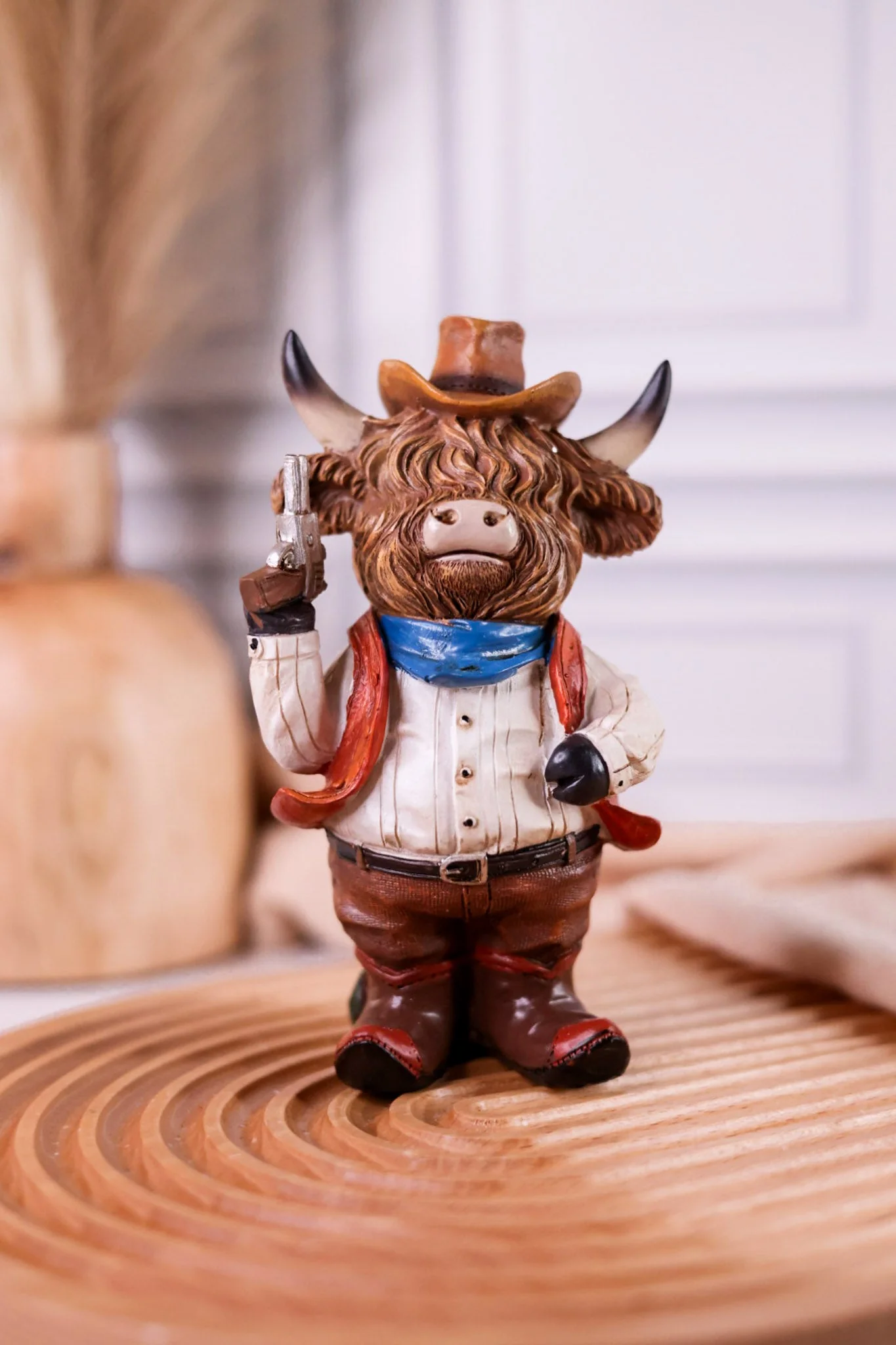 Resin Cowboy Highland Cows (3 Styles) - Image 2
