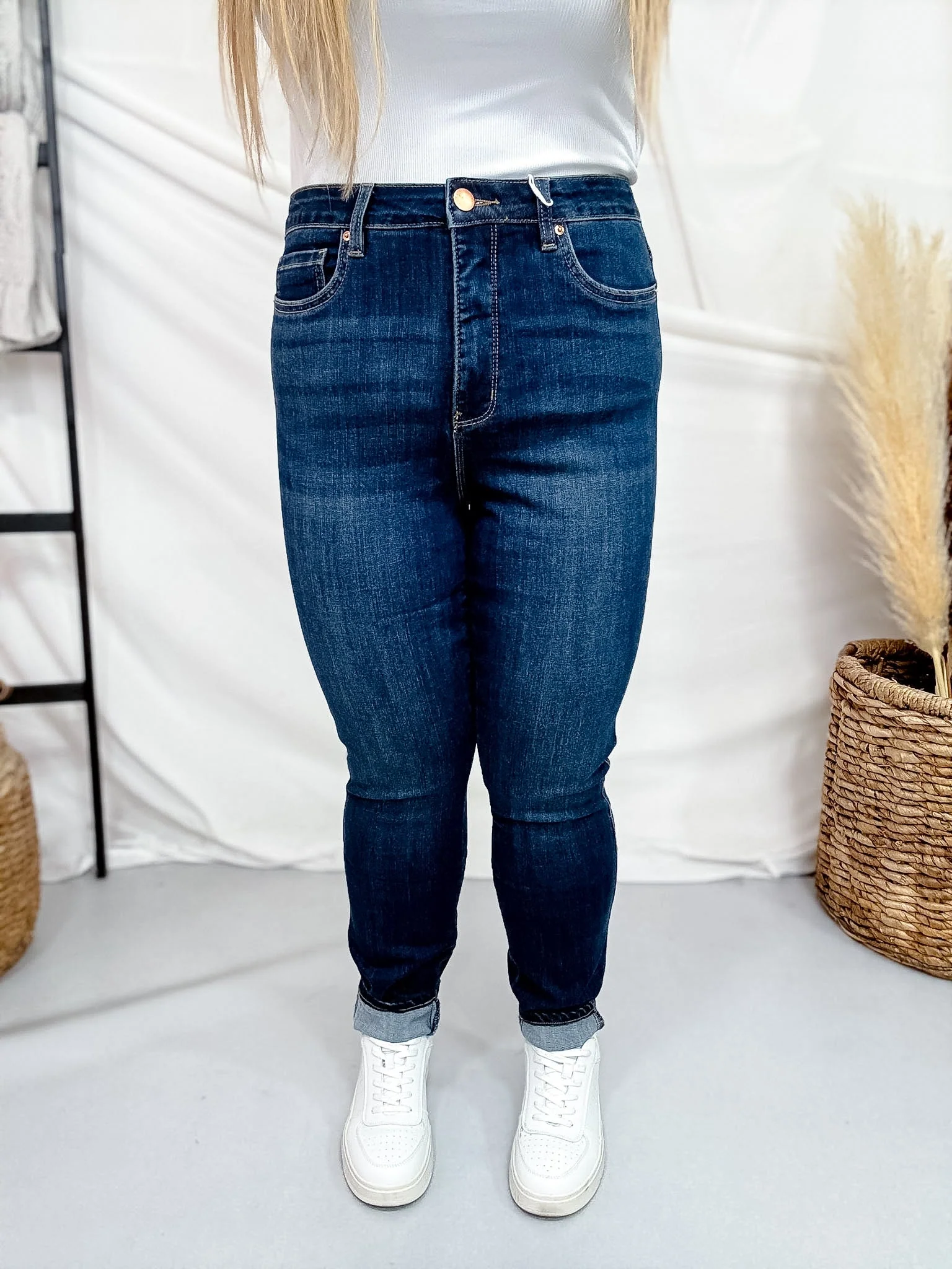 RFM High Waist Dark Wash Skinny Jeans FINAL SALE - Image 5