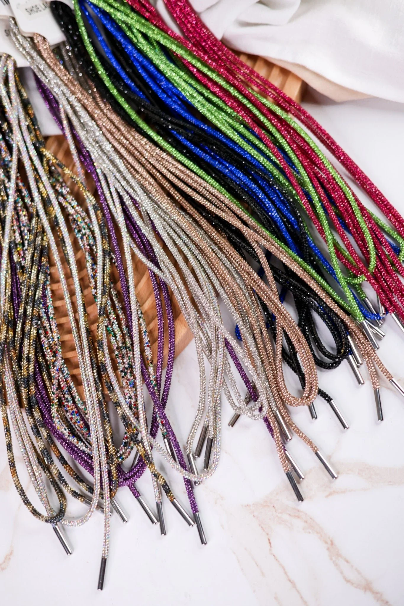 Rhinestone Shoe Laces (10 Colors) - Image 12