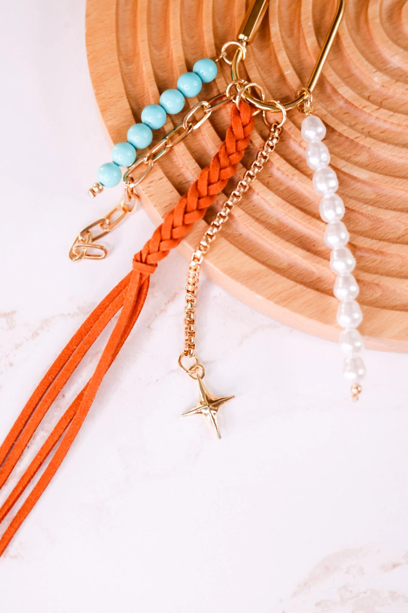 Rust Tassel Bag Charm FINAL SALE - Image 4