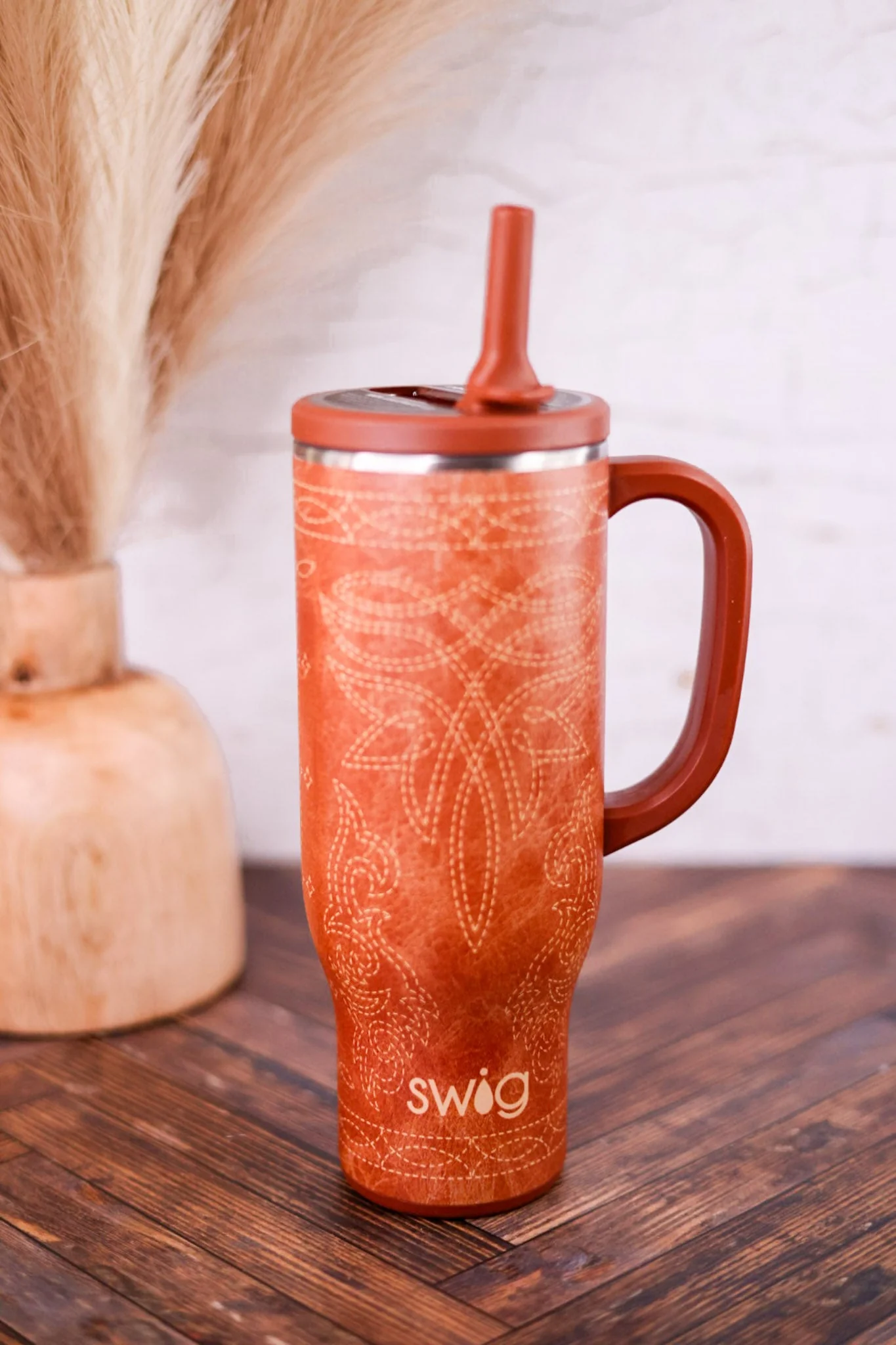 Saddle Stitch Cognac 30oz Mega Mug - Image 2