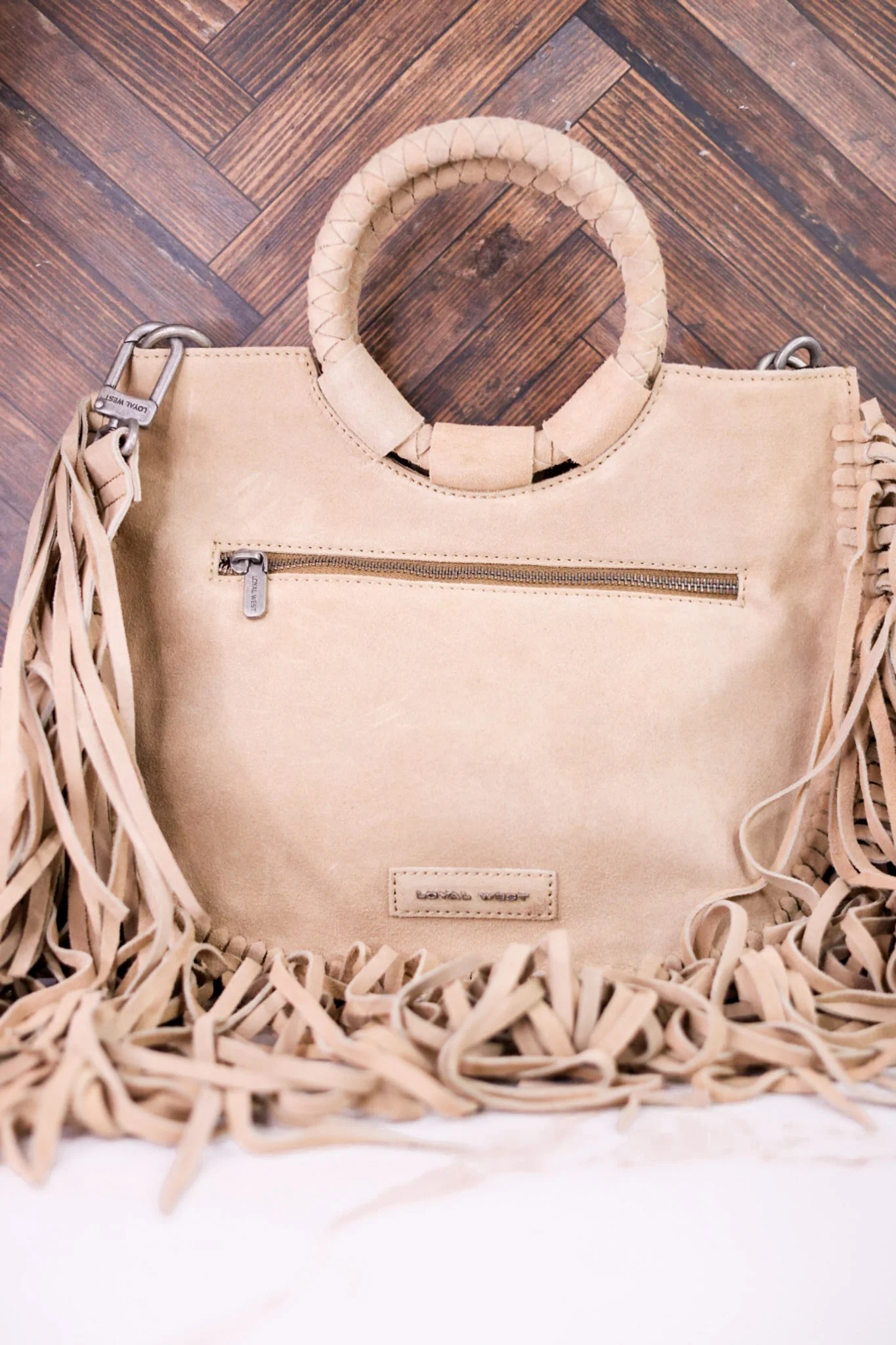 Sedona Tassel Bag In Suede Leather - Image 4