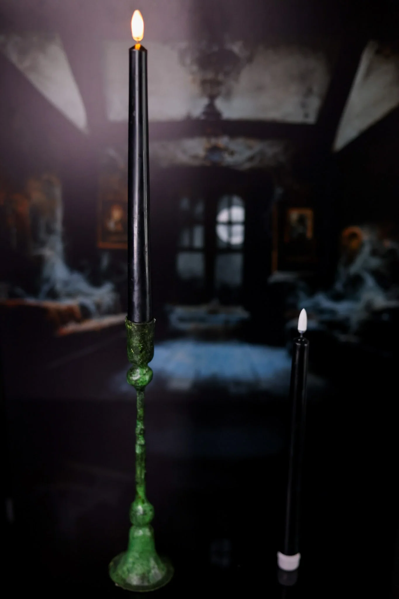 Set Of Two Black Taper Battery Operated Candles - Image 6