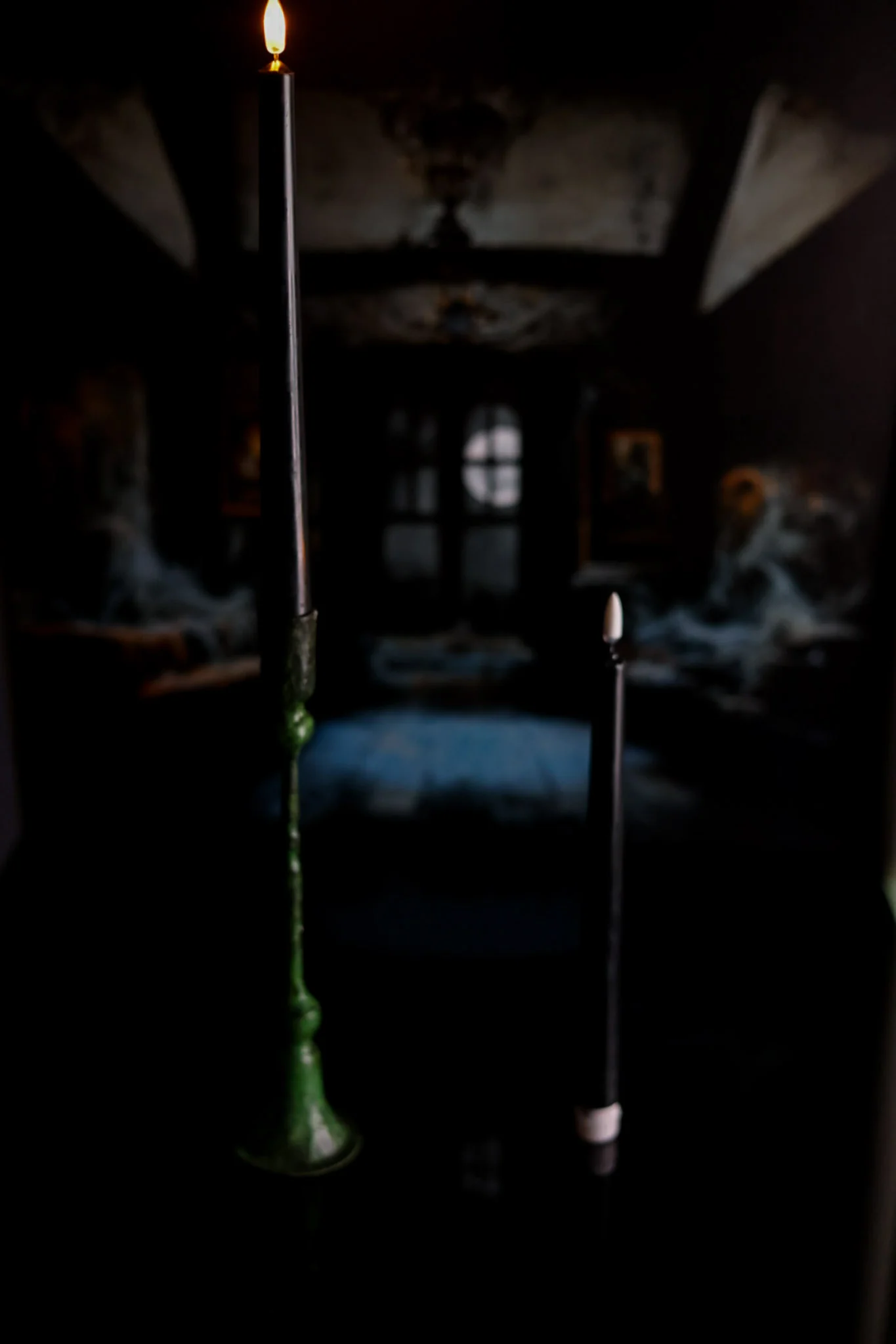 Set Of Two Black Taper Battery Operated Candles - Image 7