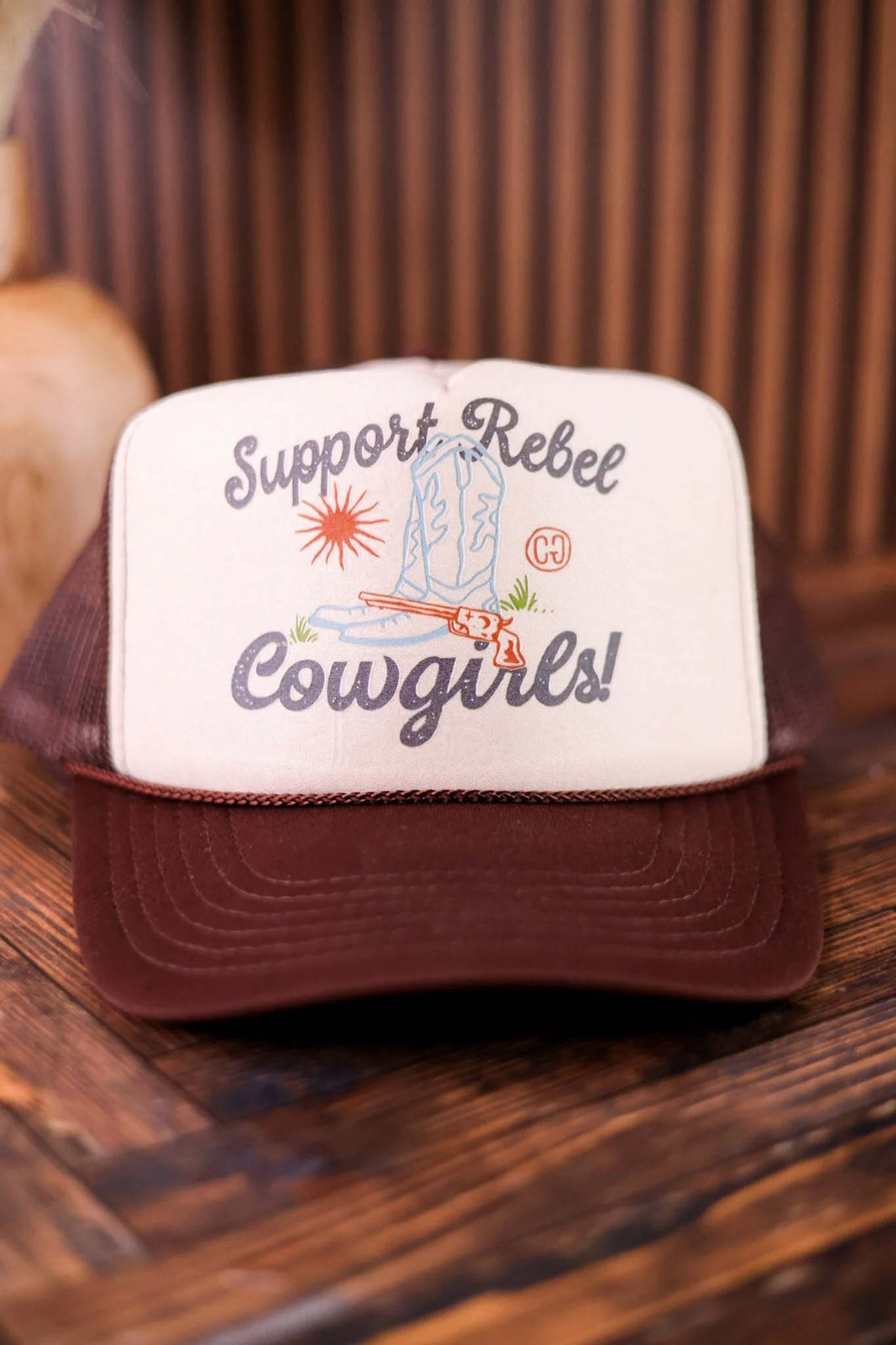 Support Rebel Cowgirls Trucker Hat - Image 5