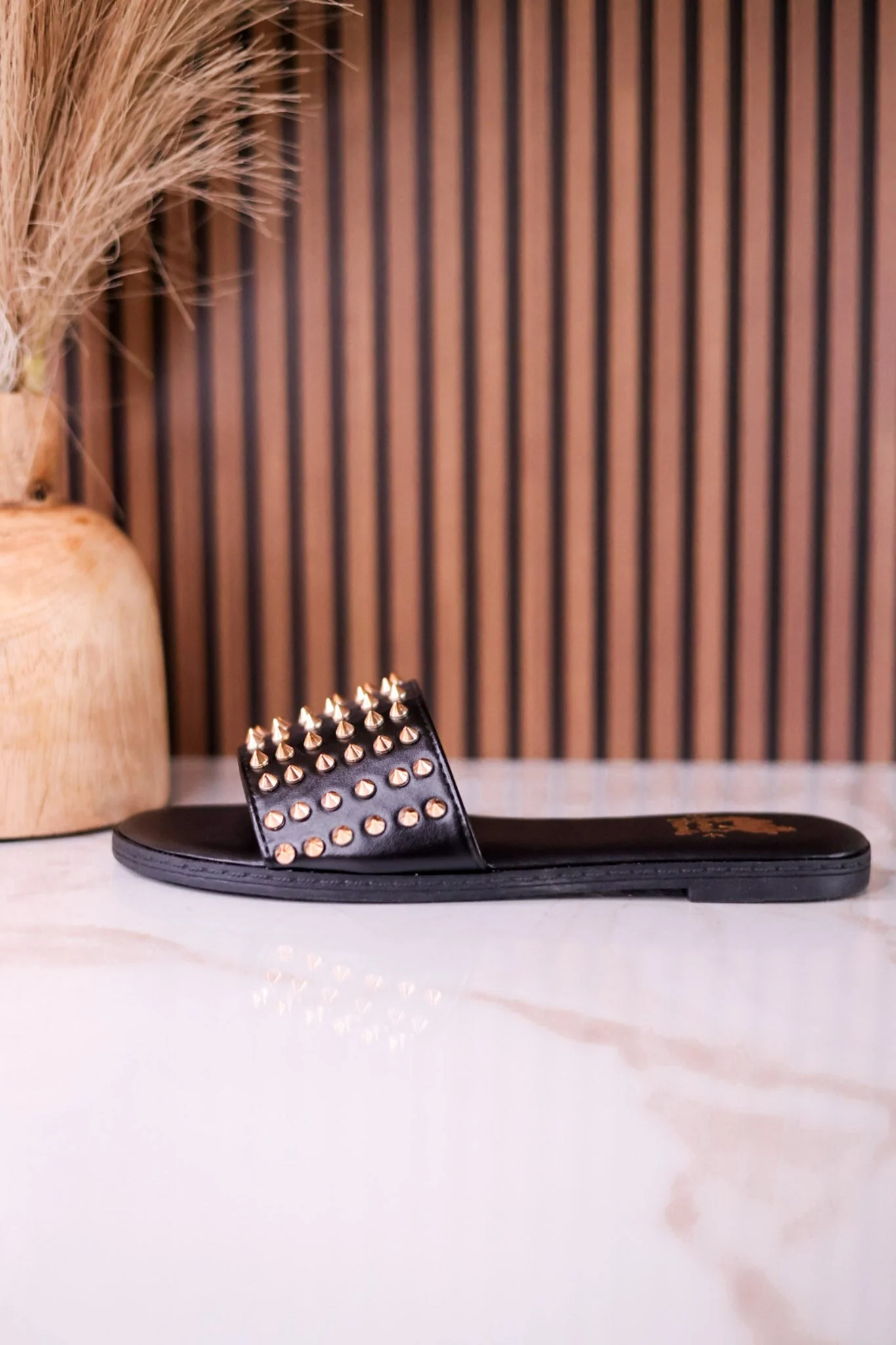 The Flirtini Black Studded Sandals FINAL SALE - Image 10