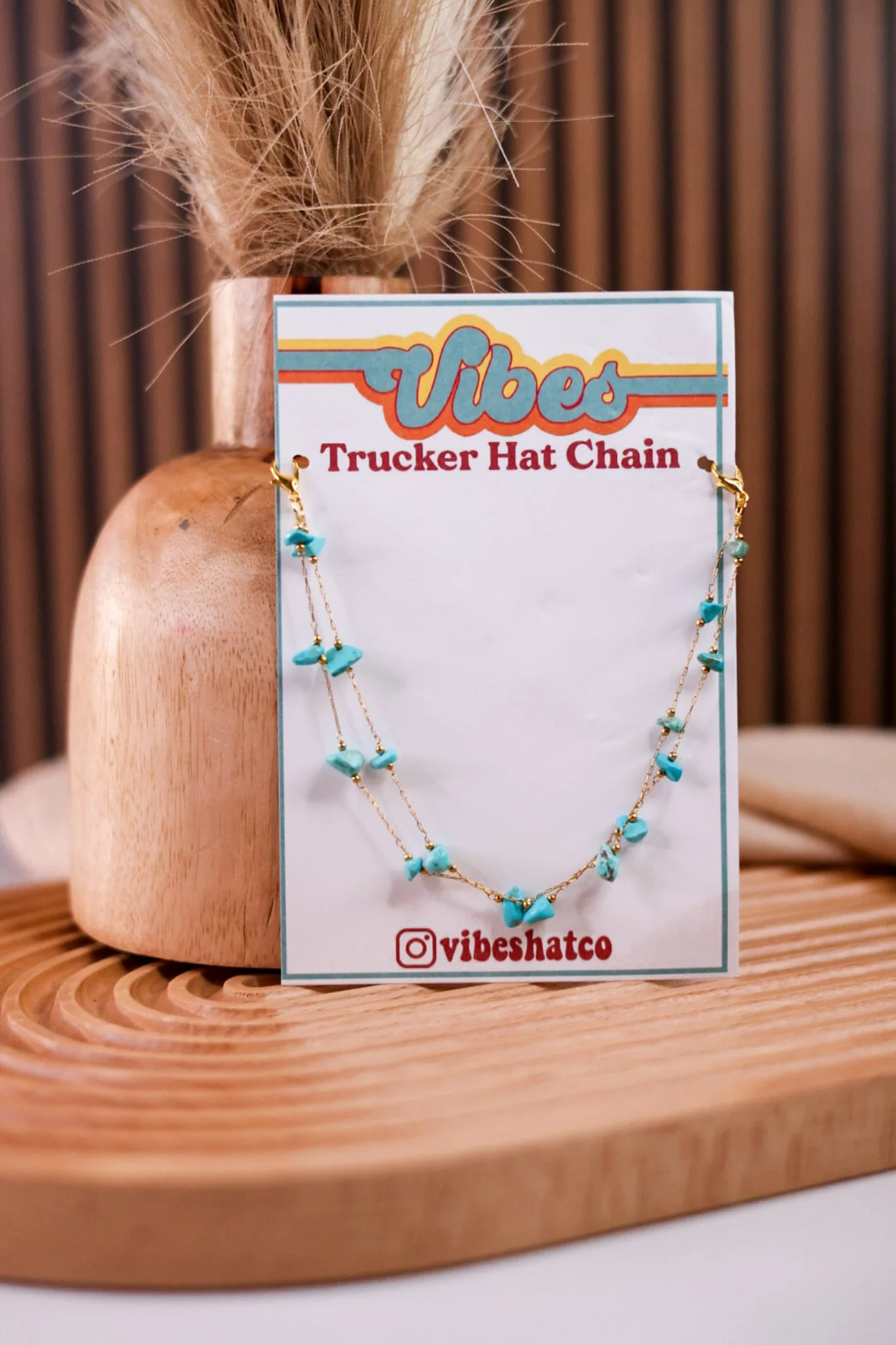 Turquoise Trucker Hat Chain
