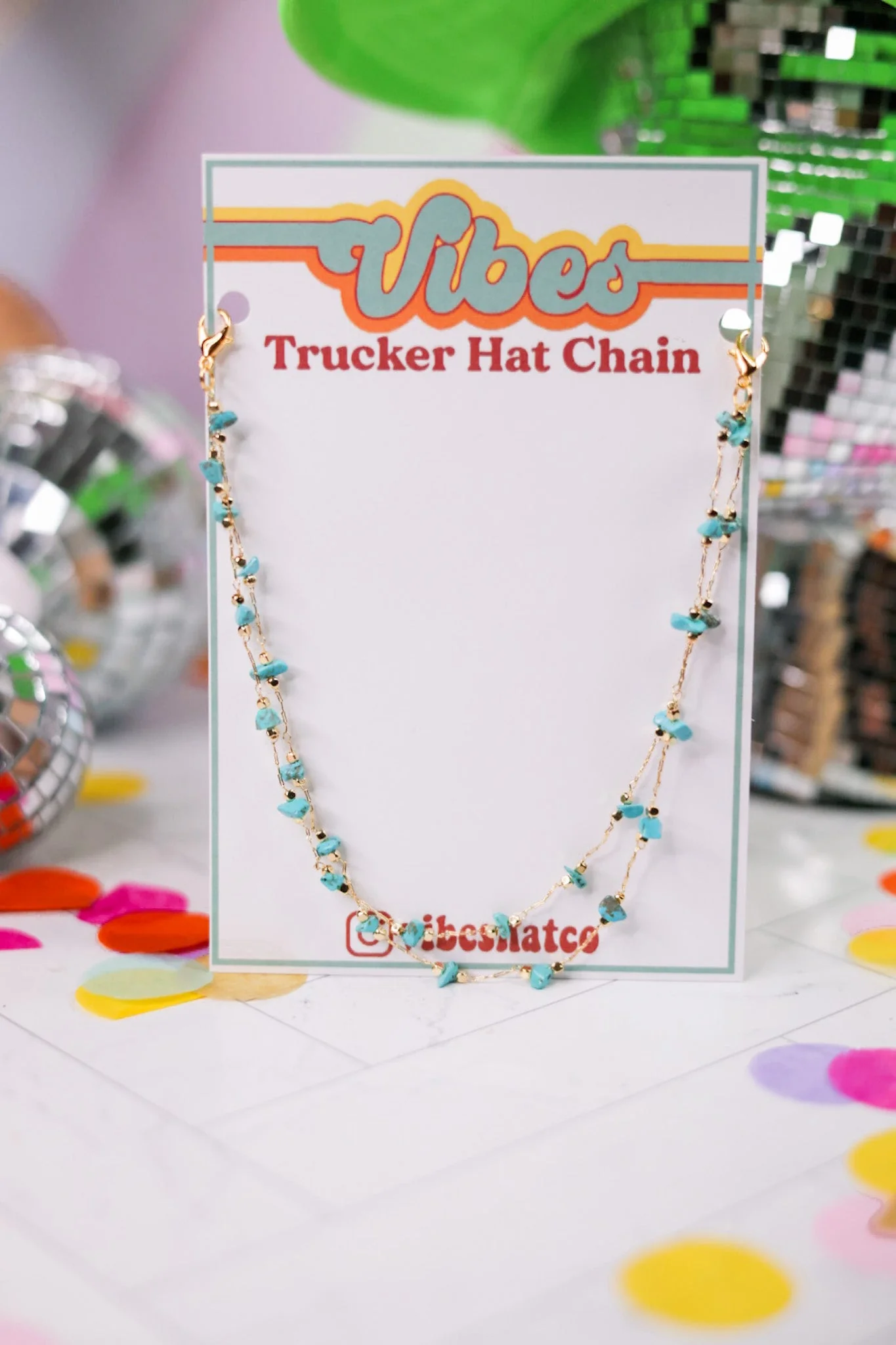Turquoise Trucker Hat Chain - Image 8