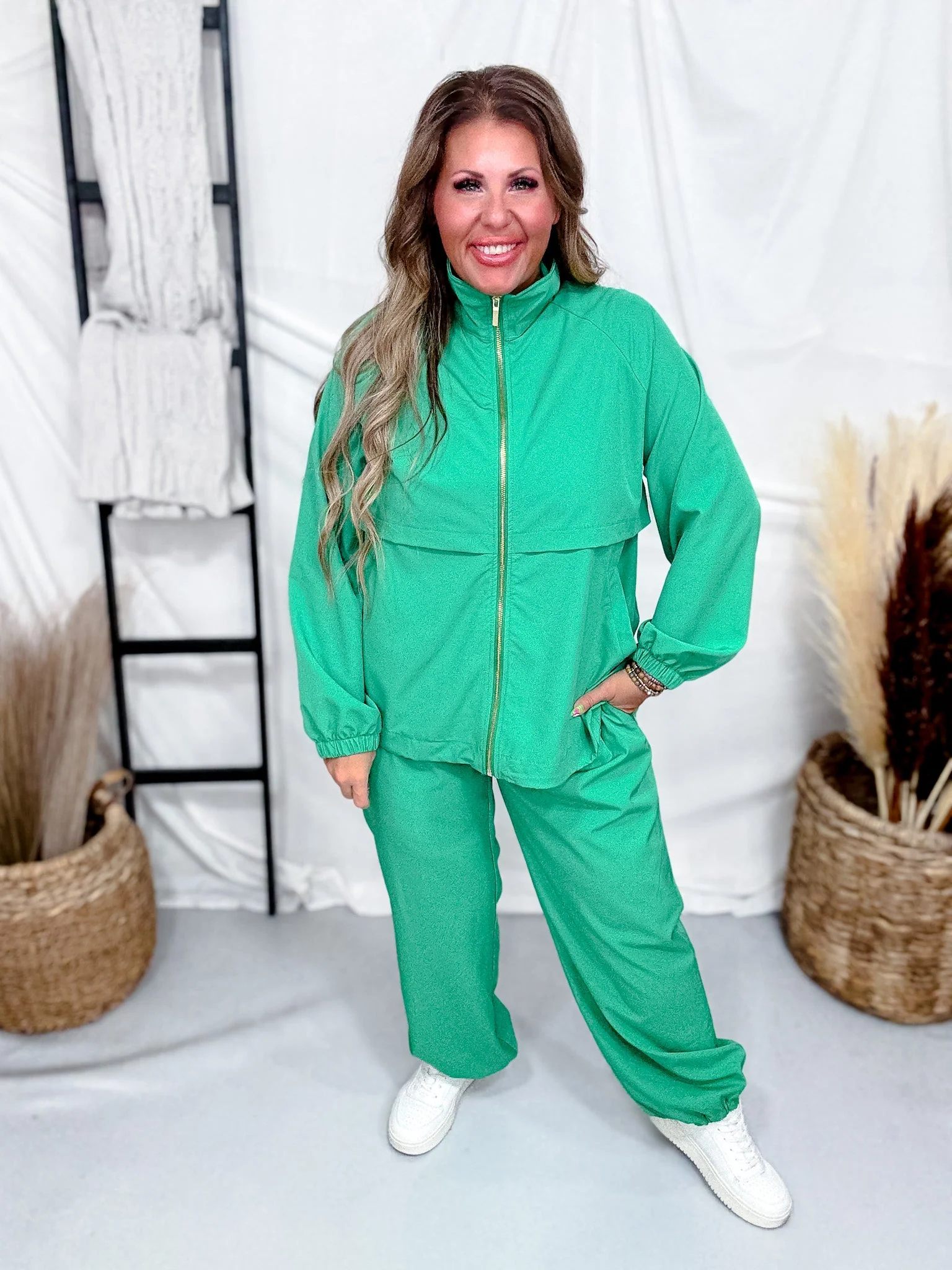 Two Piece Solid Zip Up Jacket & Jogger Set (7 Colors) FINAL SALE - Image 14