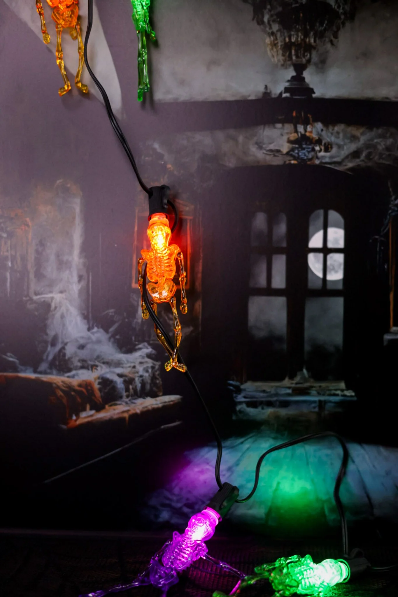 UL Electric Lighted Skeleton Halloween Garland FINAL SALE - Image 5