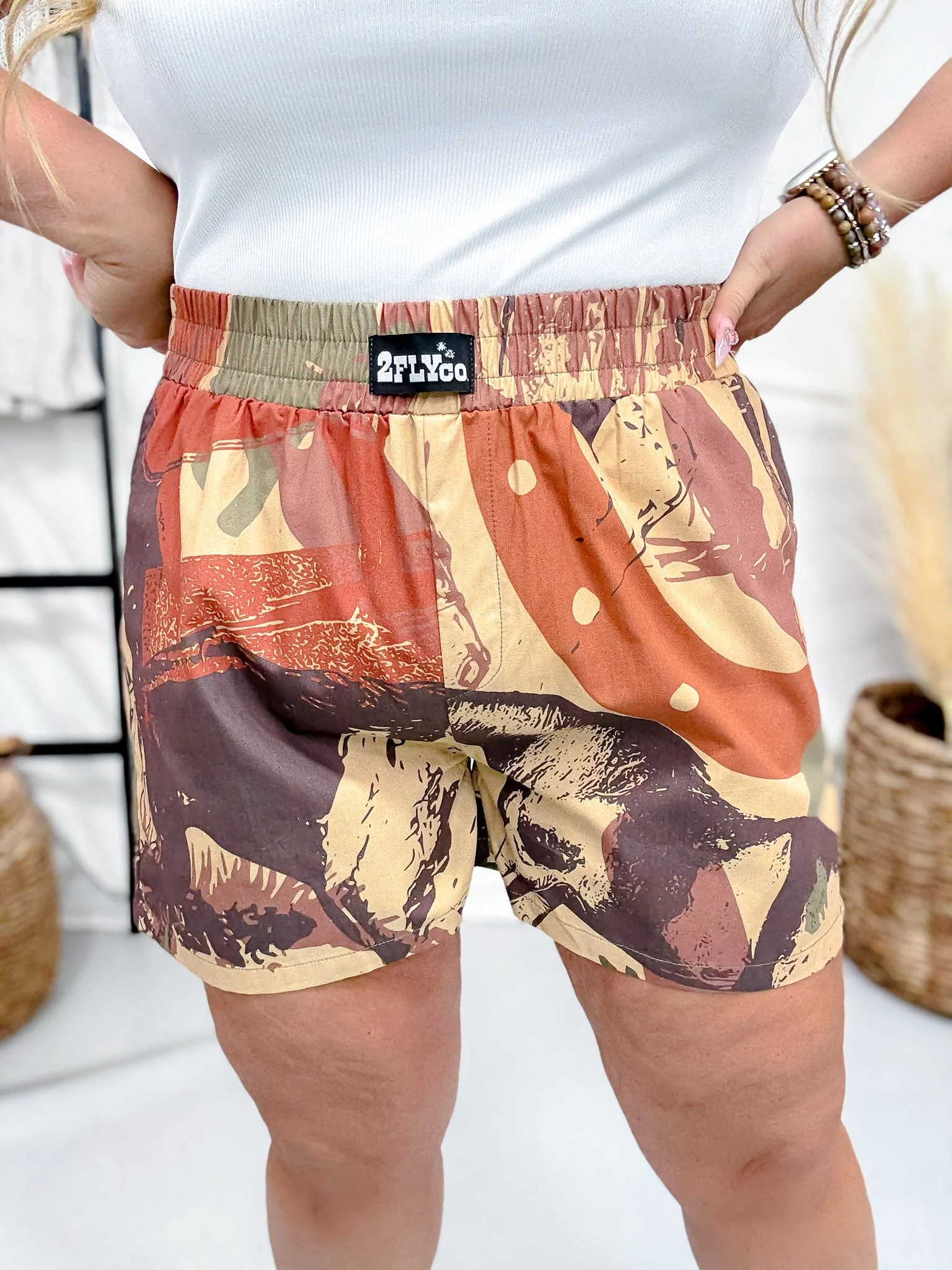 Untamed Camouflage Print Lounge Shorts