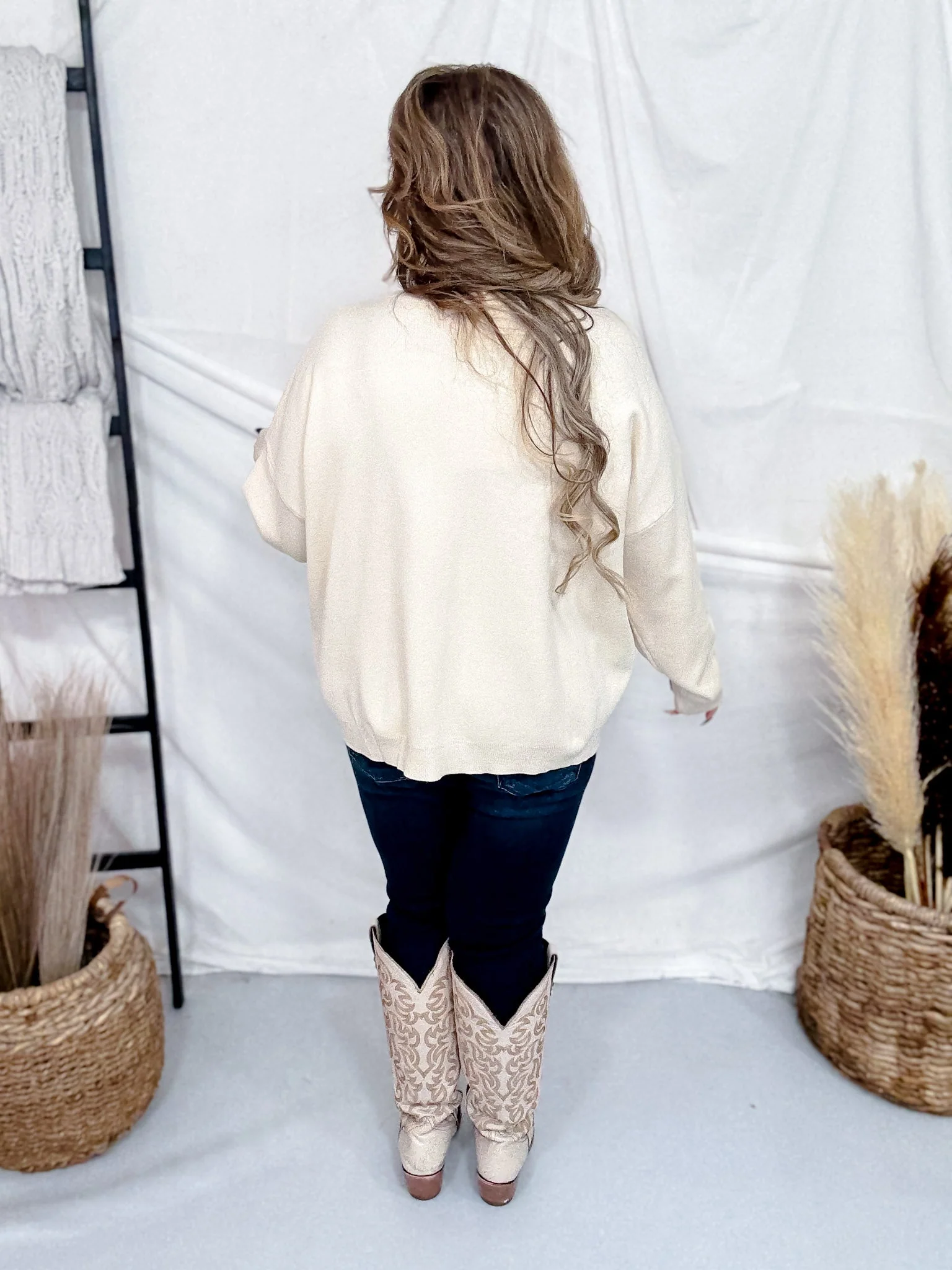 Western Embroidered Knit Sweatshirt FINAL SALE - Image 7