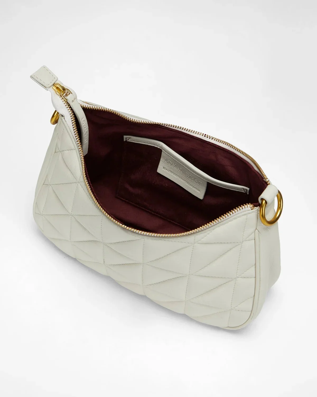 White Quilted Nappa Leather Bag - Image 5