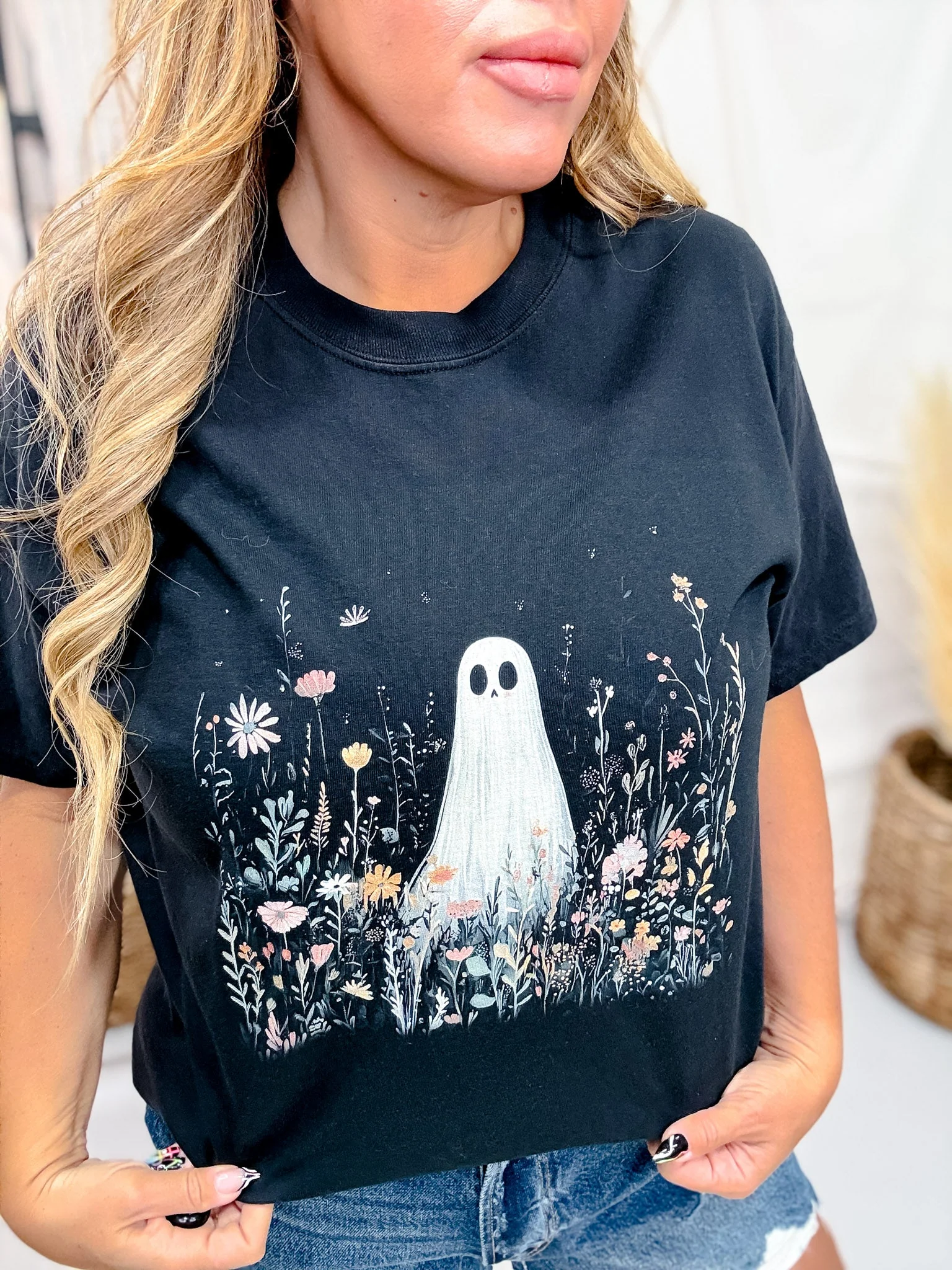 Wildflower Ghost Short Sleeve Graphic Tee - Image 3