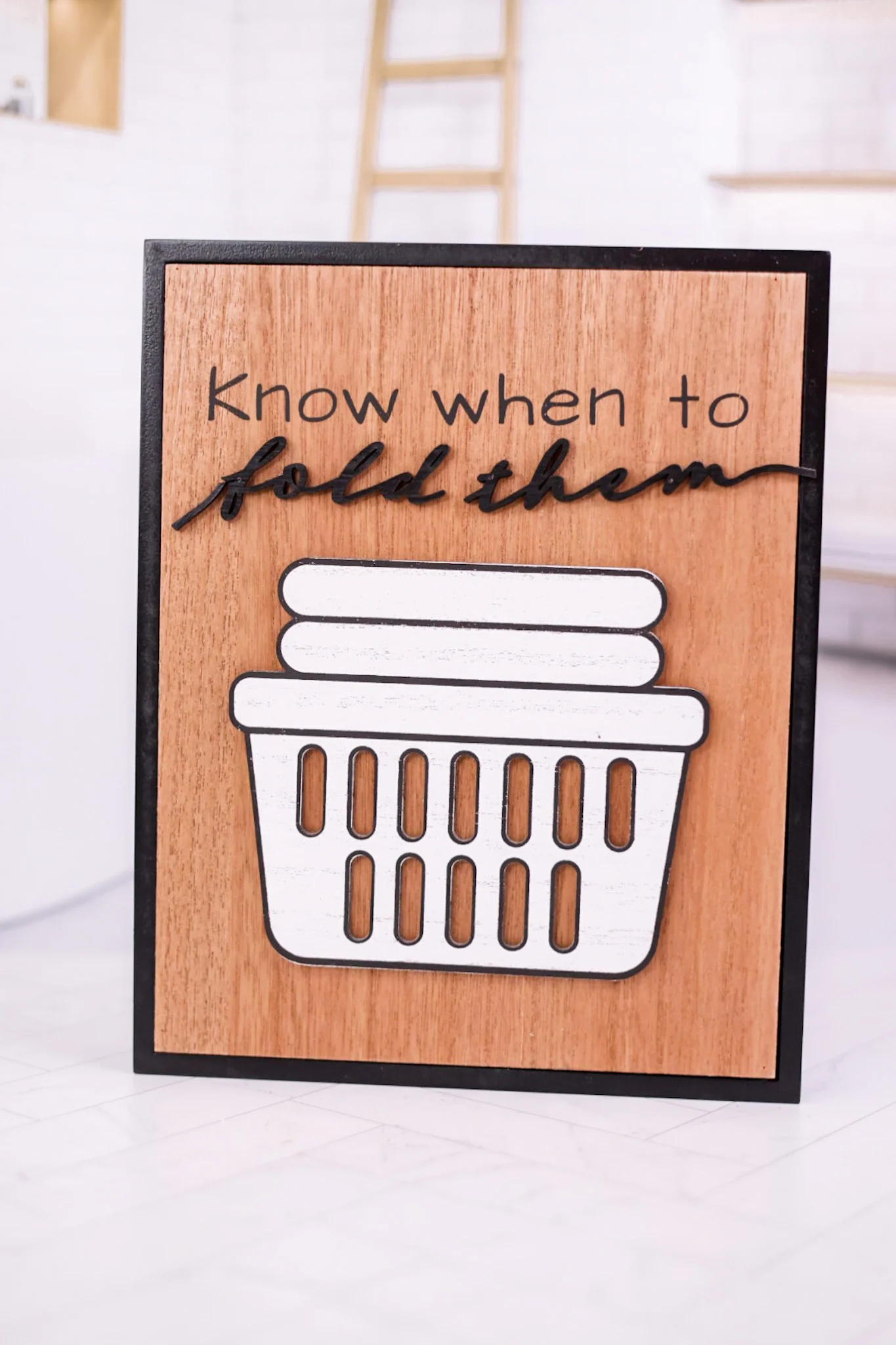 Wood Framed Laundry Box Sign (4 Styles) - Image 3