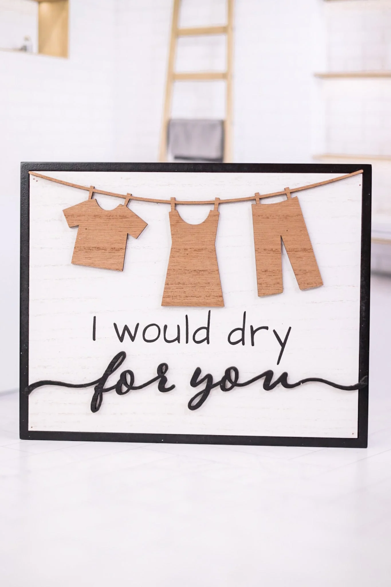 Wood Framed Laundry Box Sign (4 Styles) - Image 4
